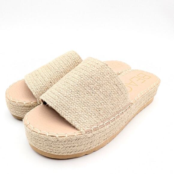 Beach by Matisse Del Mar Platform Sandals Women's Beige Size US10M EU41 - Picture 1 of 9